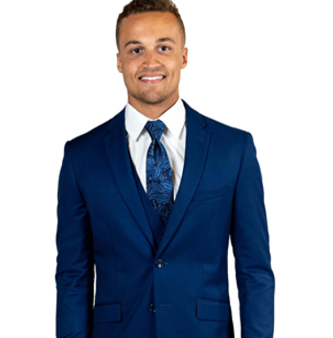 Cobalt Blue Suit by Fabian Couture