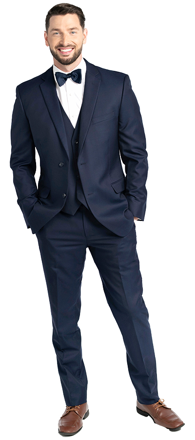 Front view of the Collin Navy Suit