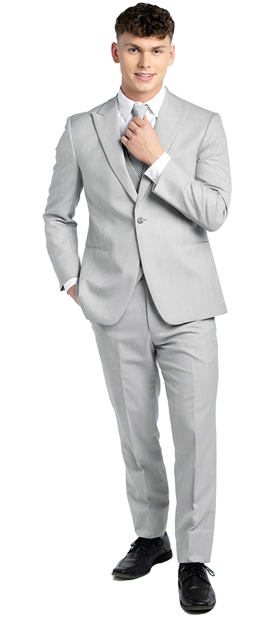 Front view of the Griffin Grey Suit