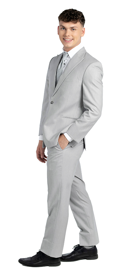 Left side view of the Griffin Grey Suit