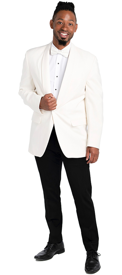 Front view of the Ivory Shawl Tuxedo