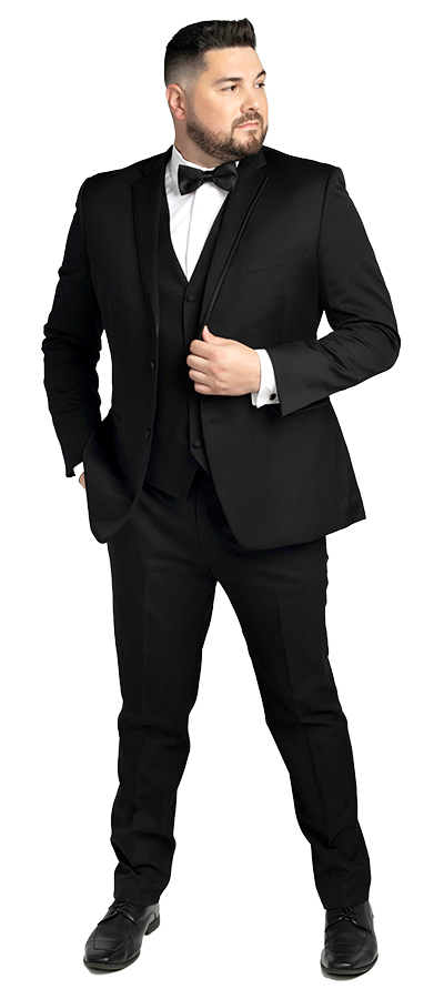 Front view of the Rocco Black Suit