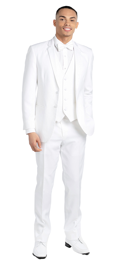 Front view of the White Tuxedo
