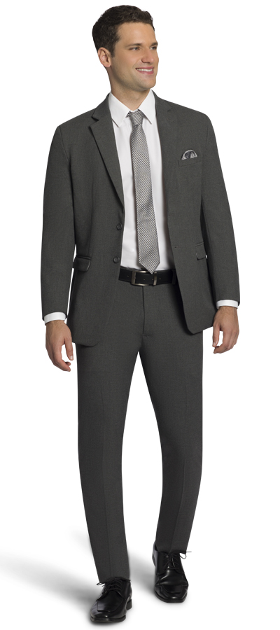 Medium Grey Two Button Notch Suit