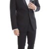 Front view of the one button Shawl Black Tuxedo
