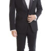 Front view of the one button Shawl Black Tuxedo