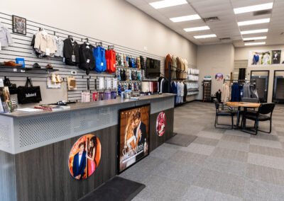 Inside front desk of the Skeffington's Ankeny, IA store