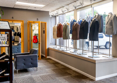 Skeffington's Des Moines in-store suit display