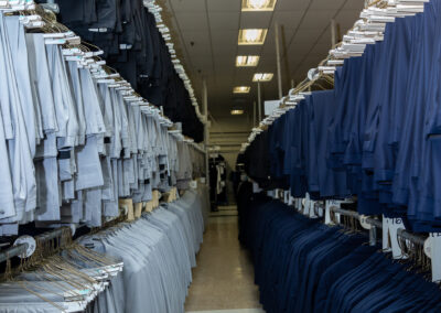 Skeffingtons Formal Wear warehouse of in stock suits for rental withall colors and styles