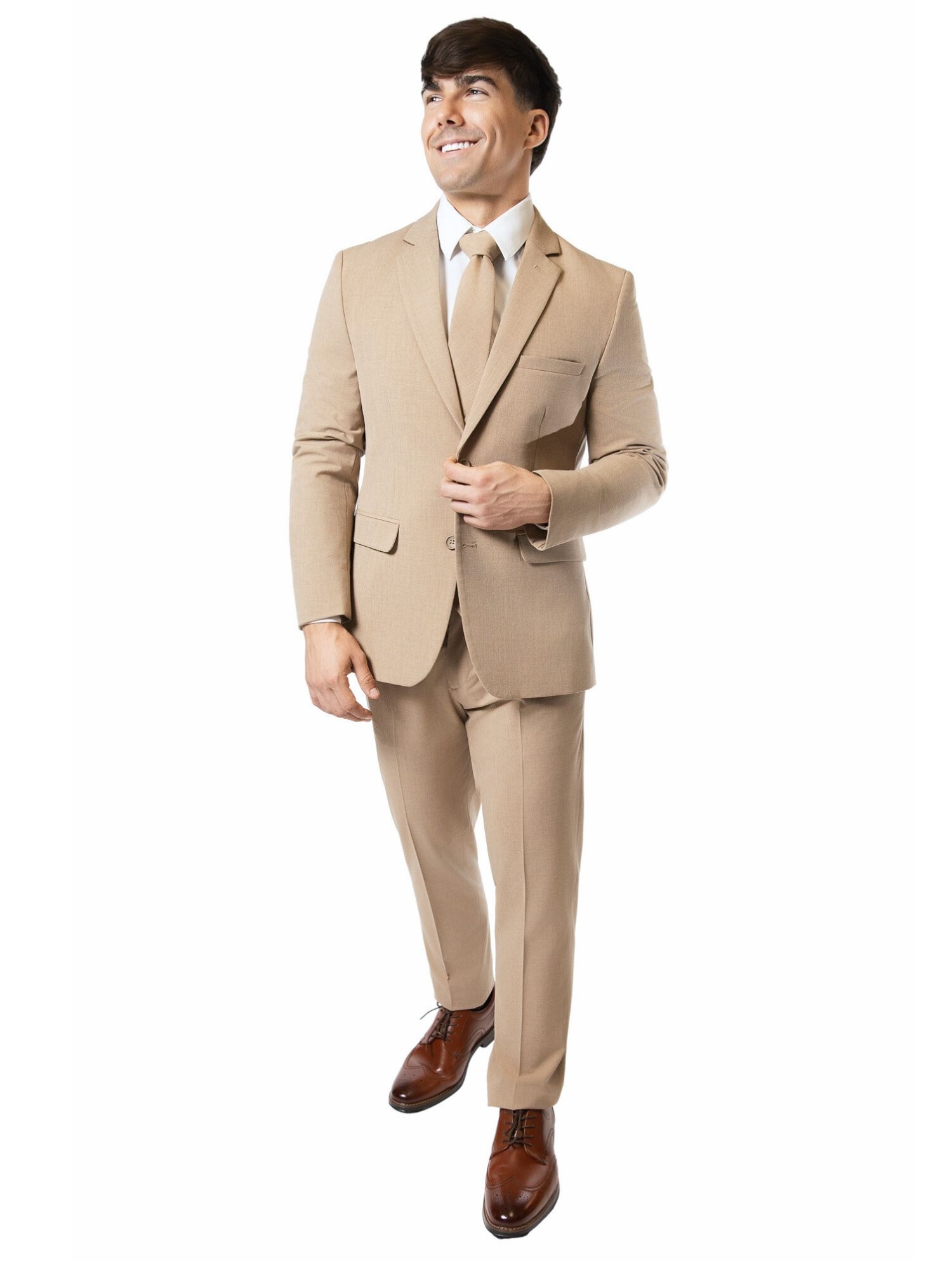 Camel Notch Lapel Suit 4 - Skeffingtons Formal Wear