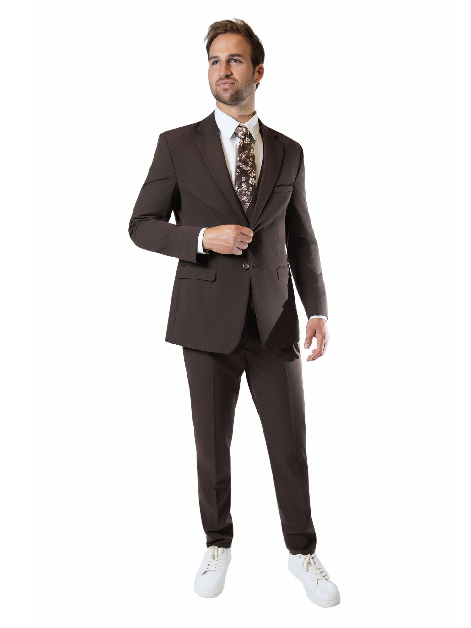 Chocolate Brown Notch Lapel Suit 2 - Skeffingtons Formal Wear