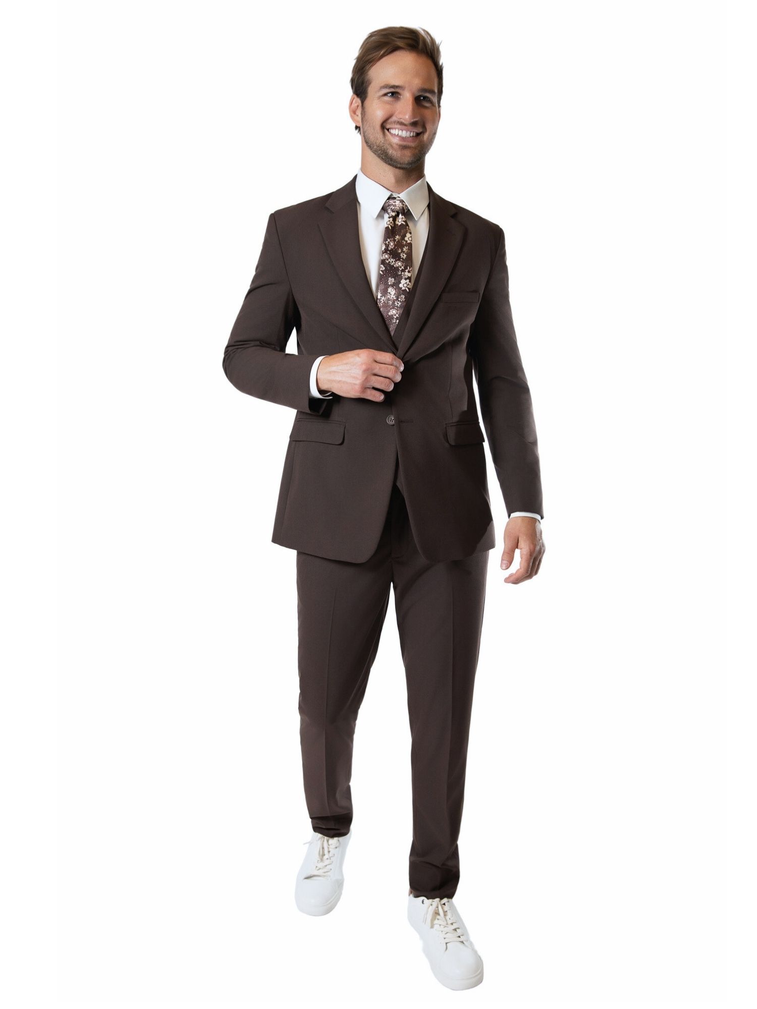 Chocolate Brown Notch Lapel Suit - Skeffingtons Formal Wear