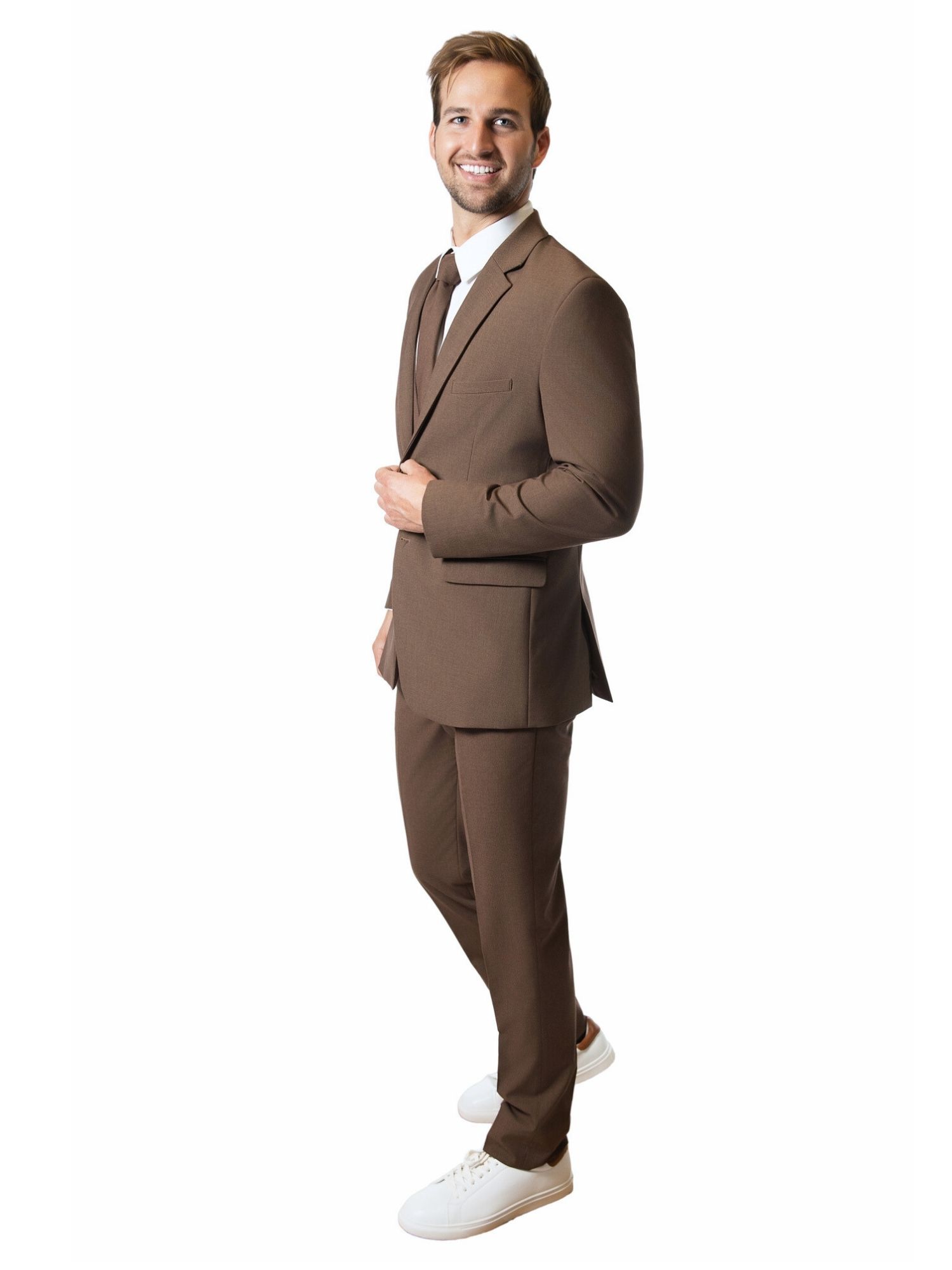 Cocoa Brown Notch Lapel Suit 2 - Skeffingtons Formal Wear