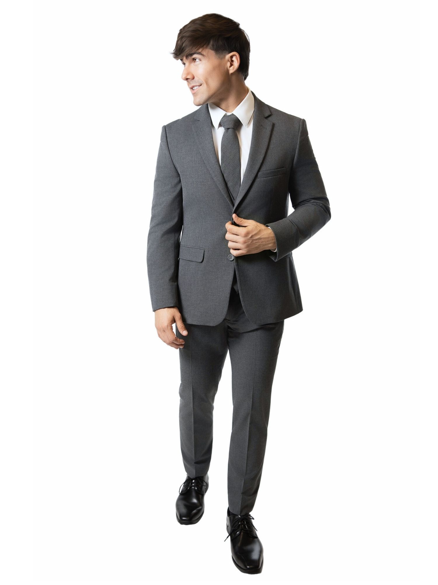 Medium Grey Notch Lapel Suit 4 - Skeffingtons Formal Wear